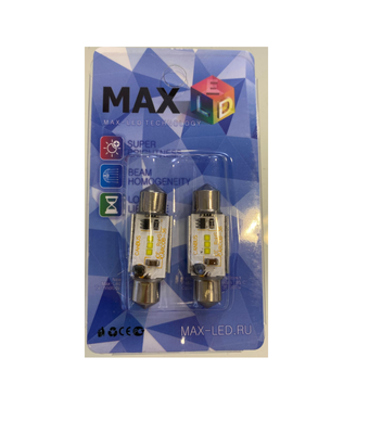 Светодиодная авто лампа C5W 36 мм - Philips Chip 3Led NAX 9Вт Белая