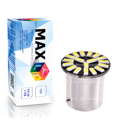 Светодиодная авто лампа P21W 1156 - Max-7014 3.6Вт