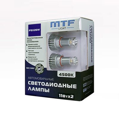 Светодиодная авто лампа PSX26W -  4500K 11Вт MTF